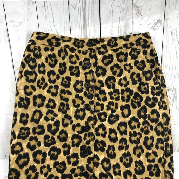 Ralph Lauren Leopard Animal Print Skirt Sz 2P - Picture 3 of 5
